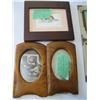 Image 2 : 6 ART DECCO PICTURE FRAMES, A MEXICAN ORIGINAL ETCHING ARTIST PROOF, 2 SMALL WOOD PICTURE FRAMES