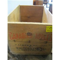 WOODEN APPLE BOX, CANADIAN APPLES, SUMMERLAND, BC