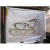 Image 2 : BOX OF MISC. DESK CALENDAR, GLASSES, AVON BOTTLES, ETC.