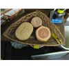 Image 1 : WICKER BASKETS, 1 CORNER BASKET, 3 SMALLER BASKETS