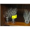 Image 1 : SHELF OF ASST. CRYSTAL HI BALL & WINE GLASSES