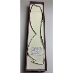 SILVER (925) NECKLACE WITH ZIRCON