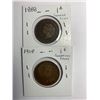 Image 1 : 1888 & 1918 1 CENT CDN PENNY COINS