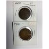 Image 2 : 1888 & 1918 1 CENT CDN PENNY COINS