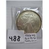 Image 1 : 1993 USA 1 OZ. SILVER (99.9%) COIN (TAX EXEMPT)
