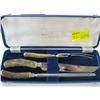 Image 1 : BONE HANDLED CARVING SET
