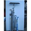 Image 1 : ROOF SHOVEL, 3 PART ROLLS OF POLY, GUTTER CLEANER, ETC.