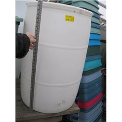 WHITE 45 GALLON DRUM