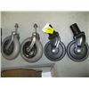 Image 1 : 2 PAIR OF CASTERS, 2 FOR SCAFFOLDING & 2 MISC.