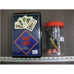 CONTAINER WITH ASST. MAGNETS & TAROT CARDS WITH INSTRUCTION BOOK