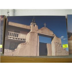 4 HARDBOARD PHOTOGRAPHS OF THE RUINS & HOUSES