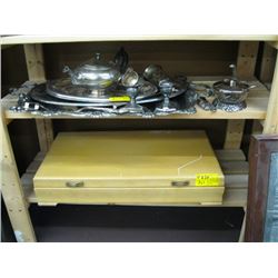 ASST. SILVER PLATE & A CASED SET OF COMMUNITY PLATE SILVERWARE