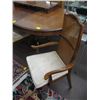 Image 2 : LG. DINING TABLE WITH 6 CANE BACK CHAIRS & TWO LEAFS