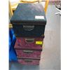 Image 1 : DECORATIVE STORAGE BOXES & A FLOOR LAMP
