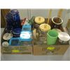 Image 1 : 2 BOXES OF MISC. CANNISTER SETS, VASES, ETC.