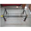 Image 1 : COPPER LOOK BASED GLASS TOPPED COFFEE TABLE