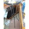 Image 2 : TALLER SMALL GLASS TOPPED WROUGHT IRON BASED STAND