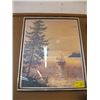 Image 2 : ORIGINAL FRAMED MAP & FRAMED PICTURE THE SAILBOAT ON THE LAKE