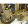 Image 2 : ASSORTMENT OF BRASS FIGURINES, PLATES, ETC.