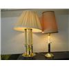 Image 1 : 2 BRASS BASED TABLE LAMPS