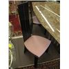 Image 2 : LG. MARBLE LOOK DINING TABLE WITH 6 TALL BLACK CHAIRS