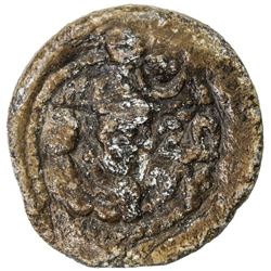SASANIAN KINGDOM: Yazdigerd I, 399-420, lead 19mm (4.83g). F