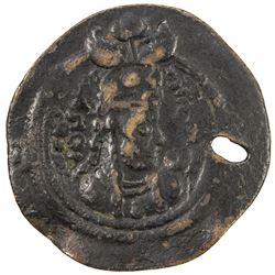 SASANIAN KINGDOM: Boran, 630-631, AE pashiz (2.80g), ST (Istakhr), year 1. VF