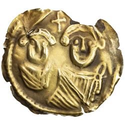 CENTRAL ASIA: Anonymous, ca. 7th-9th century, AV burial bracteate (0.61g). VF-EF