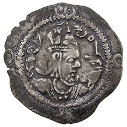 TURK YABGHUS: Anonymous, 7th century, AR drachm (3.61g), NM. VF
