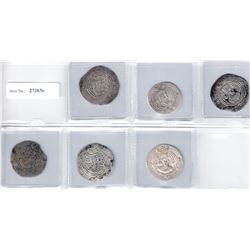 ARAB-SASANIAN & SASANIAN: LOT of 4 Arab-Sasanian and 2 Sasanian drachms