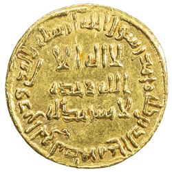 UMAYYAD: Sulayman, 715-717, AV dinar (4.28g), NM (Dimashq), AH99. EF