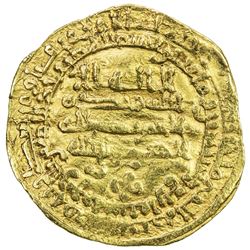 ABBASID: al-Mu'tamid, 870-892, AV dinar (4.14g), al-Rafiqa, AH274. F-VF