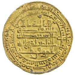 ABBASID: al-Mu'tamid, 870-892, AV dinar (4.20g), Madinat al-Salam, AH273. VF
