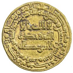 ABBASID: al-Muktafi, 902-908, AV dinar (4.29g), Madinat al-Salam, AH292. VF