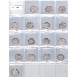 ABBASID: LOT of 16 silver dirhams