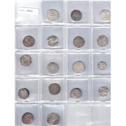 ABBASID: LOT of 17 silver dirhams