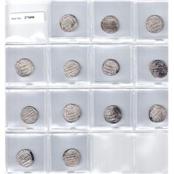ABBASID: LOT of 13 silver dirhams