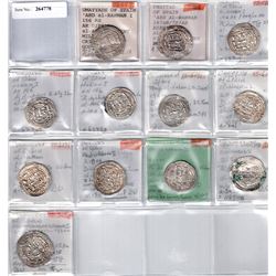 UMAYYAD OF SPAIN: LOT of 12 silver dirhams of the Emirate of Cordoba