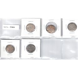 UMAYYAD OF SPAIN: LOT of 5 silver dirhams