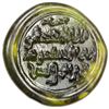 Image 1 : FATIMID: al-Mustansir, 1036-1094, glass weight or jeton (4.29g). EF