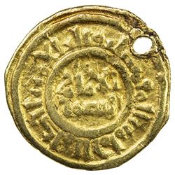 FATIMID: al-Amir al-Mansur, 1101-1130, AV 1/4 dinar (0.78g), NM, ND. VF
