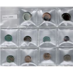 FATIMID: LOT of 11 glass weight/jeton pieces