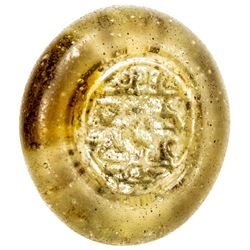 AYYUBID: Anonymous, 13th century, glass weight or jeton (6.09g). VF-EF