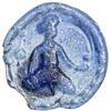 Image 1 : MEDIEVAL ISLAMIC EGYPT AND SYRIA: glass vessel stamp (5.94g), 29mm, seated female figures, VF-EF