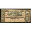 Image 1 : 1864 $10 T68 Confederate States of America Note