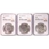 Image 1 : Lot of (3) 1971-S Eisenhower Silver Dollar Coins NGC MS65