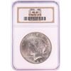 Image 1 : 1924 $1 Peace Silver Dollar Coin NGC MS65