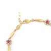 Image 2 : Plated 18KT Yellow Gold 1.25ctw Ruby and Diamond Bracelet