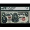 Image 1 : 1907 $5 Legal Tender Note PMG 30