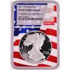 Image 1 : 2019-W $1 Proof American Silver Eagle Coin NGC PF70 Ultra Cameo Independence Day Flag